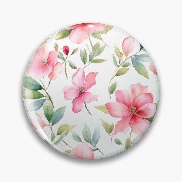 Artikelvorschau, Rosa Aquarell Sommerblumen | Buntes, fröhliches Blumenmuster entworfen und verkauft von BoredF.