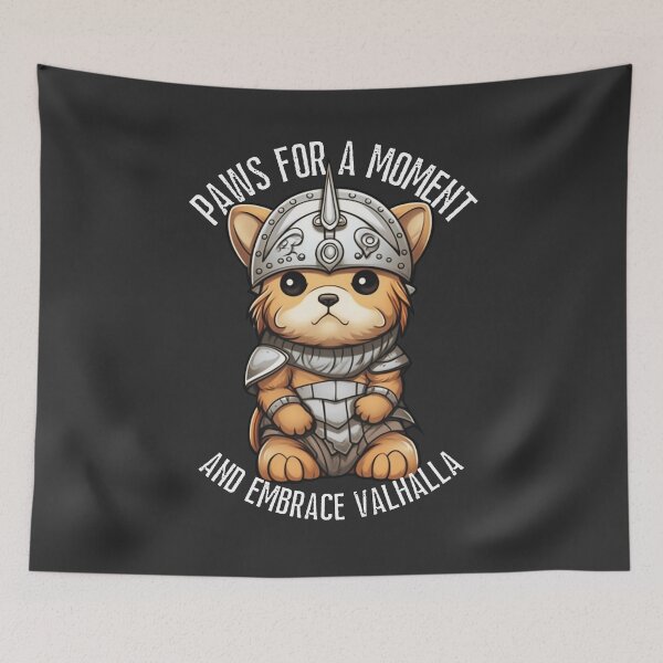 Item preview, Viking Cat - Paws for a Moment and Embrace Valhalla designed and sold by KamilMalinowski.