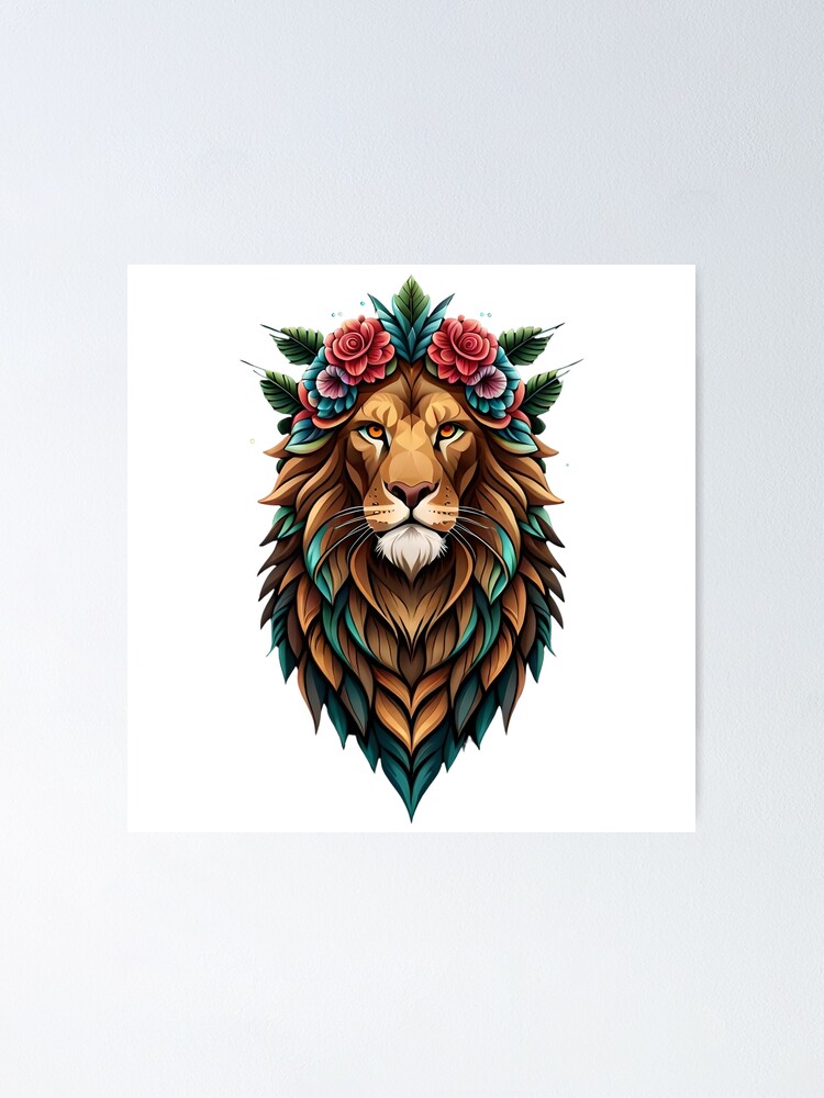 Lion Paper Crown – Square Sunflower Design