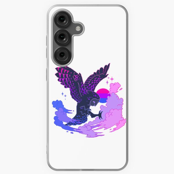 Item preview, Bisexual Flag LGBT Pride Owl Pixel Art designed and sold by OceanicScribble.