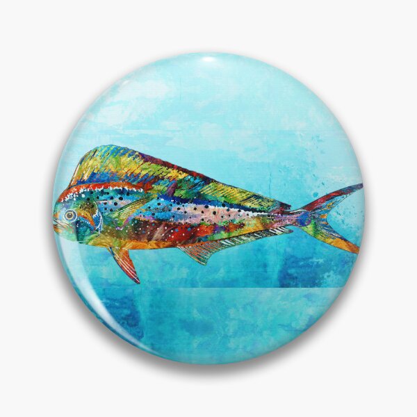 Item preview, Colorful Dolphin Fish Art Fishy Beach Fun designed and sold by Sharon Cummings Art.