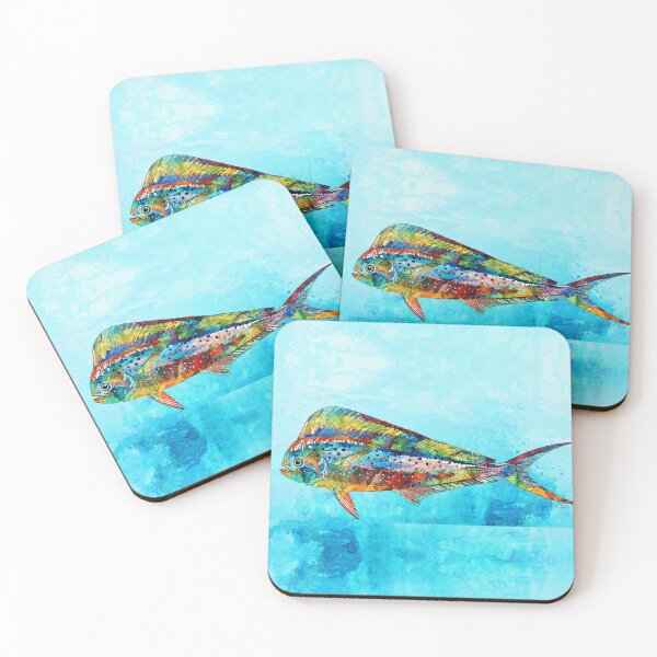 Item preview, Colorful Dolphin Fish Art Fishy Beach Fun designed and sold by Sharon Cummings Art.