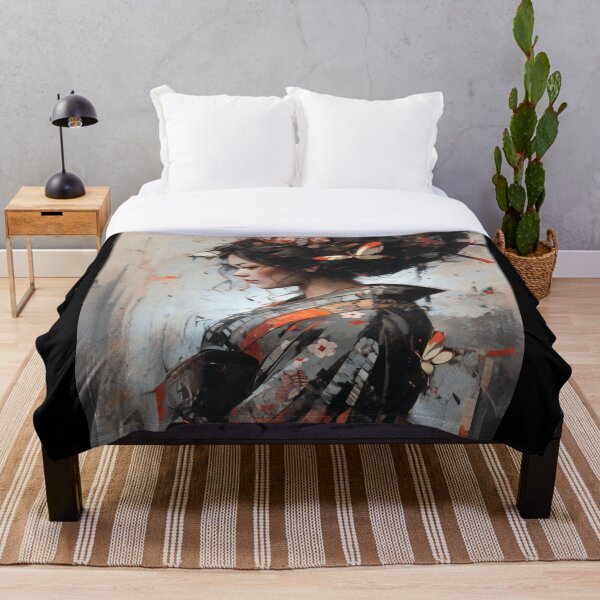 Item preview, Japanese Forsaken Geisha Art Print designed and sold by ScarletClover.