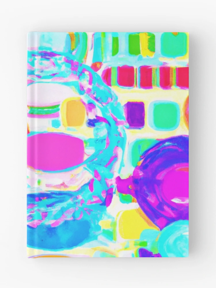 Thumbnail 1 of 3, Journal, Vibrant Colors Random Pattern designed and sold by Health And Fitness Posts e-Store.