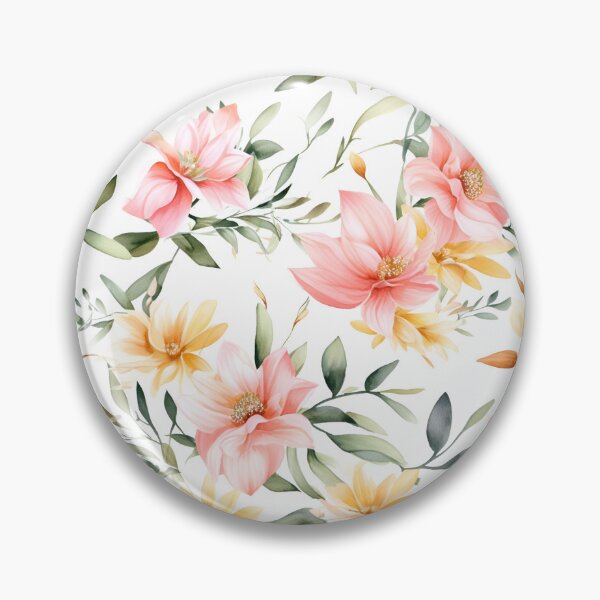 Aperçu de l'œuvre Fleurs d'été aquarelle gaie | Motif floral d'été créée et vendue par BoredF.