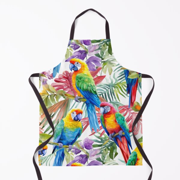 Item preview, Watercolour Tropical Parrots Pattern designed and sold by PatternStudios.