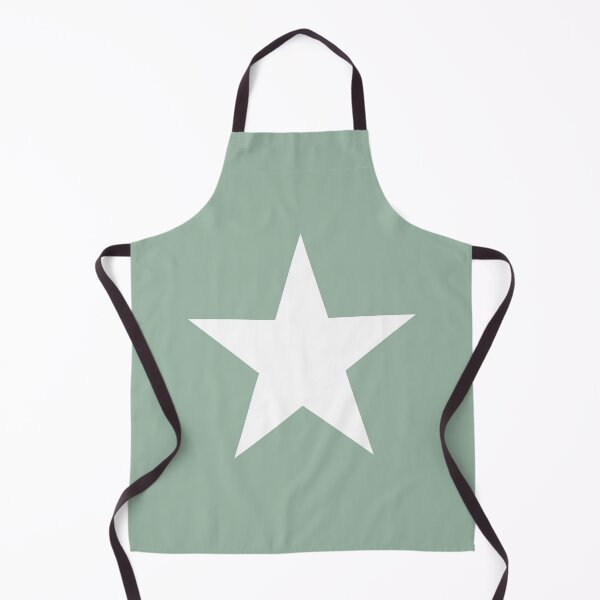 Item preview, Single WHITE STAR on a MUTED GREEN Background designed and sold by RachelMacht.