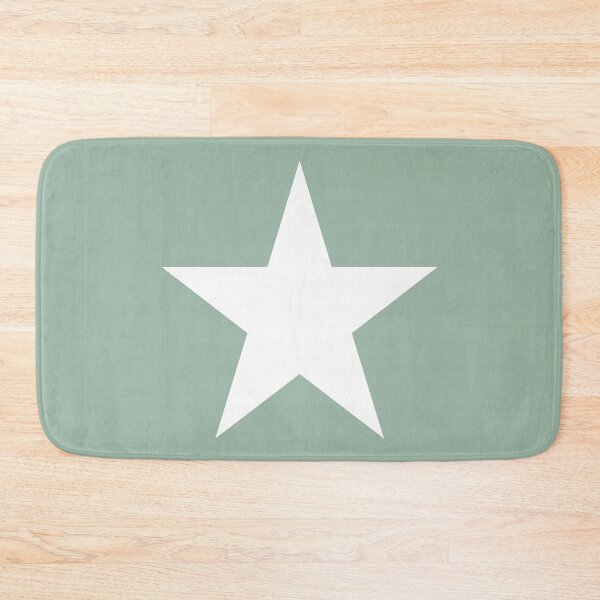 Item preview, Single WHITE STAR on a MUTED GREEN Background designed and sold by RachelMacht.