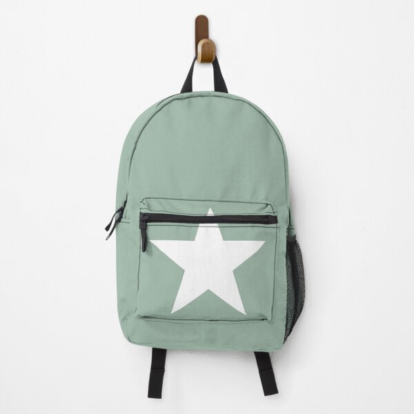 Item preview, Single WHITE STAR on a MUTED GREEN Background designed and sold by RachelMacht.