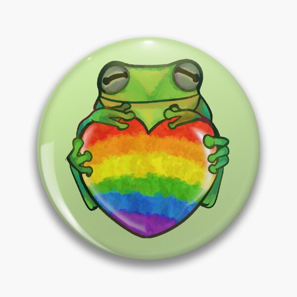 Artikelvorschau, Froggy Pride Heart: Regenbogen – Gay-Pride-Flagge entworfen und verkauft von GoodToad.