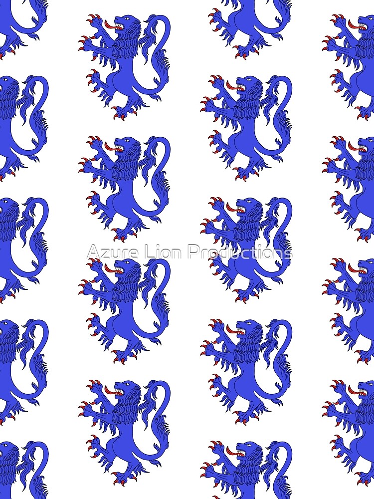 Thumbnail 3 of 3, Scarf, Lion Rampant Azure designed and sold by RHFay.