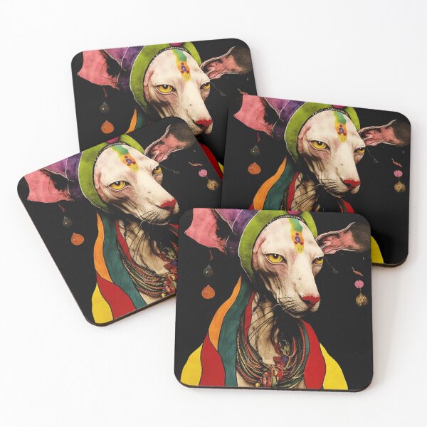 Item preview, Reggae Colorful Peterbald Cat designed and sold by bellabitis.