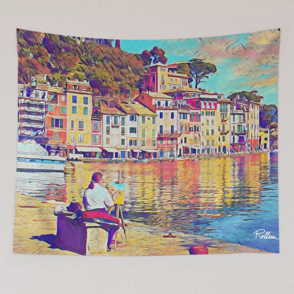 Item preview, ARTIST AT PORTOFINO designed and sold by ArtbyRolleen.