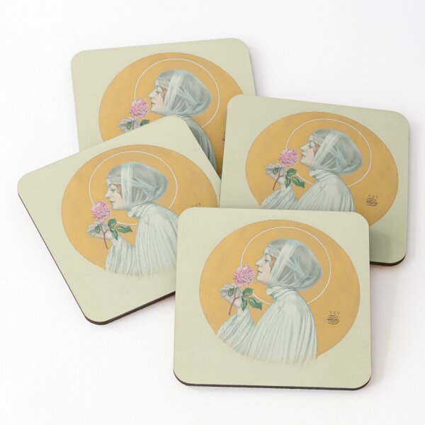 Item preview, Carlos Schwabe, Young woman with rose designed and sold by NouveauEra.