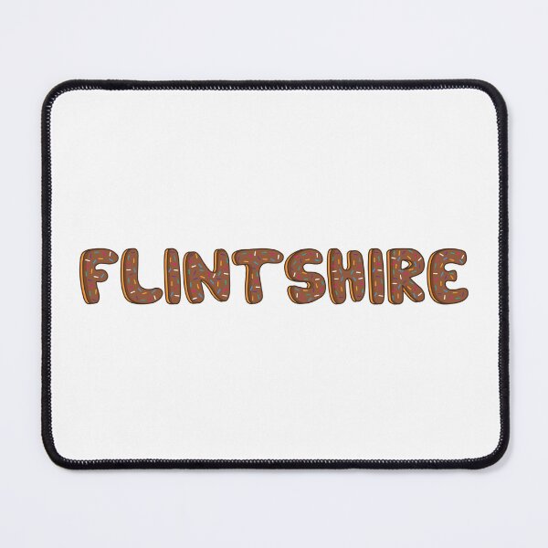 Item preview, counties of Flintshire text Shaped Like Chocolate Donuts designed and sold by ITCHAWAWAA.