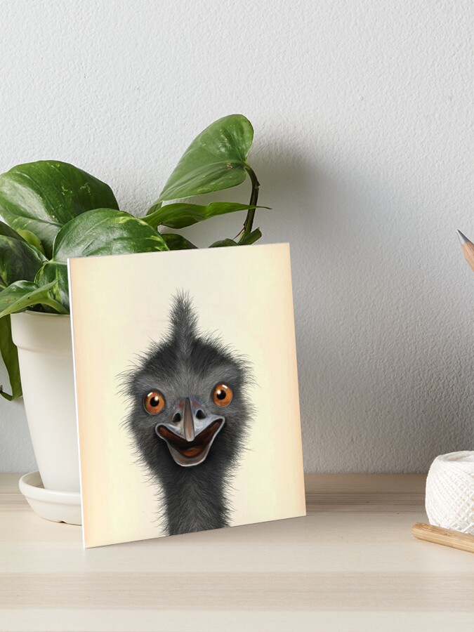 Fred the ostrich Art Board Print for Sale by Cloebeth73