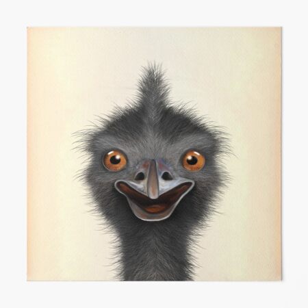 Fred the ostrich Art Board Print for Sale by Cloebeth73