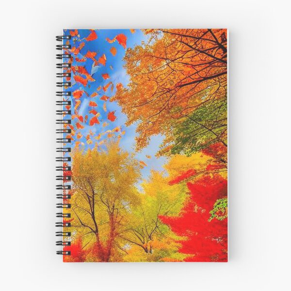 Item preview, Autumn nostalgic view of colorful falling leaves in the wind   designed and sold by JaroDesign2023.