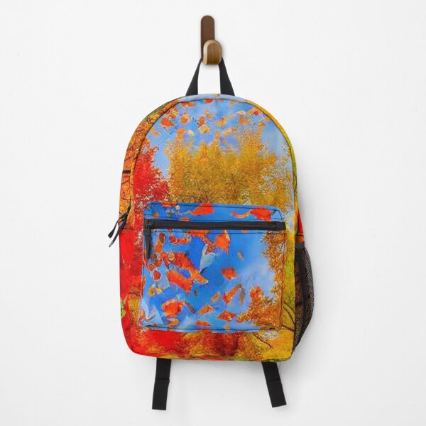 Item preview, Autumn nostalgic view of colorful falling leaves in the wind designed and sold by JaroDesign2023.