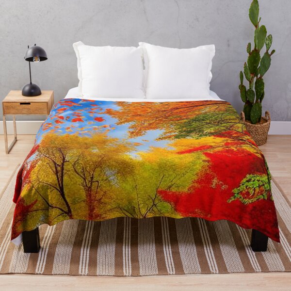Item preview, Autumn nostalgic view of colorful falling leaves in the wind   designed and sold by JaroDesign2023.
