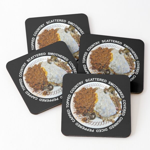 Item preview, Waffle House - Hashbrowns Scattered Smothered Covered Chunked Diced Peppered Capped Topped Country designed and sold by IfDesignGroup.