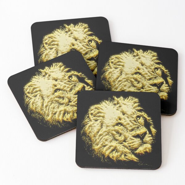 Item preview, Golden lion balck t-shirt | golden 3d lion art | Golden Lion Black T-Shir designed and sold by KARTICK DUTTA.