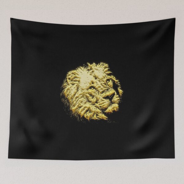 Item preview, Golden lion balck t-shirt | golden 3d lion art | Golden Lion Black T-Shir designed and sold by KARTICK DUTTA.