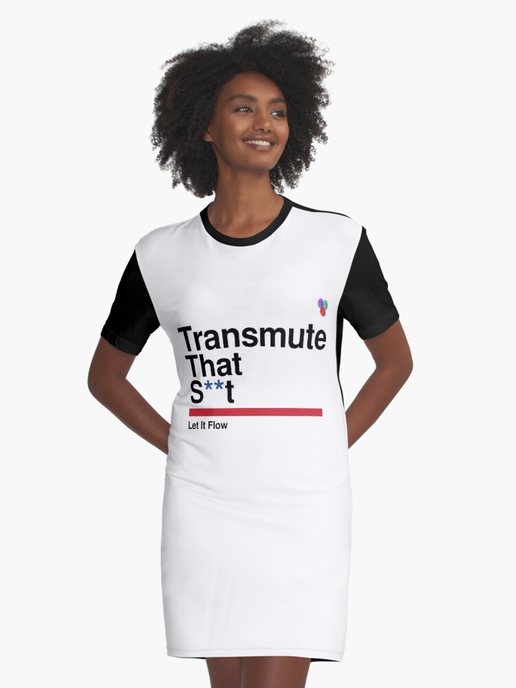 Thumbnail 1 of 5, Graphic T-Shirt Dress, Transmute That S**t - To The Stars (Black) designed and sold by Dan Zetterström.
