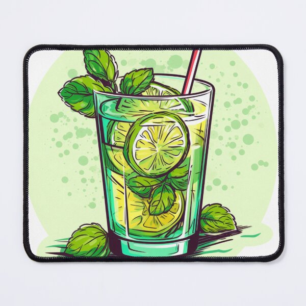 Item preview, Retro Vibes: Mojito Cocktail designed and sold by CatPrintAlchemy.