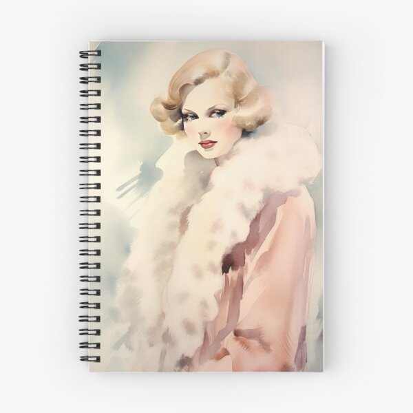 Item preview, Glamorous Vintage 1930s Fashion Model in Pink Coat with White Fur Collar designed and sold by LuluLovely.