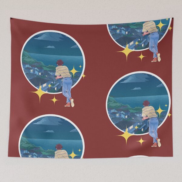 Item preview, 90s Style Retro Anime Boy Gazing Out Anibae designed and sold by ChibiCollectors.