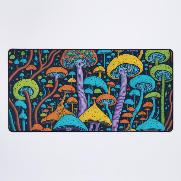 Item preview, Colorful Mushrooms Digital Art designed and sold by ZenStickConcept.