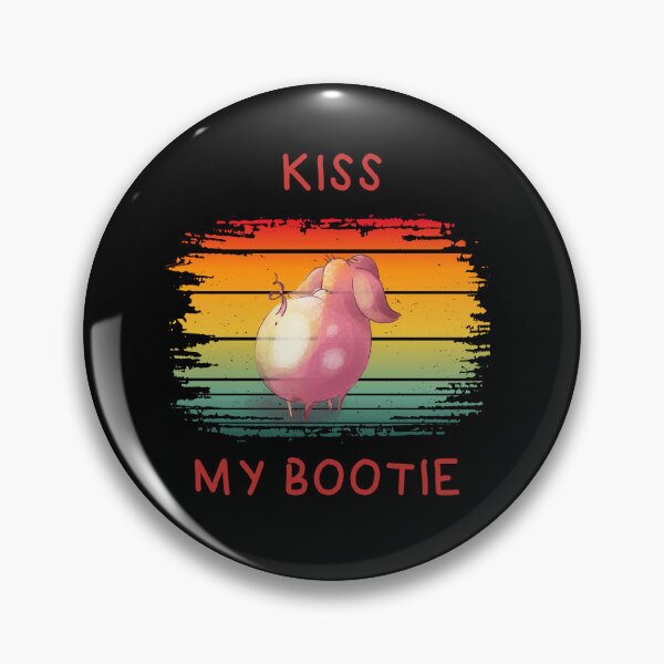 Item preview, Kiss My Bootie Funny Pig text designed and sold by SunnyFunnyArt.