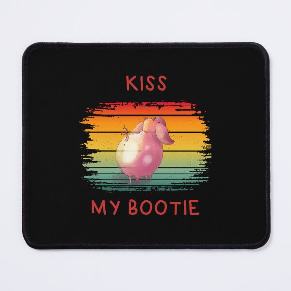 Item preview, Kiss My Bootie Funny Pig text designed and sold by SunnyFunnyArt.