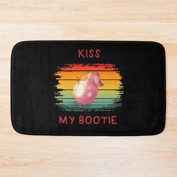 Item preview, Kiss My Bootie Funny Pig text designed and sold by SunnyFunnyArt.