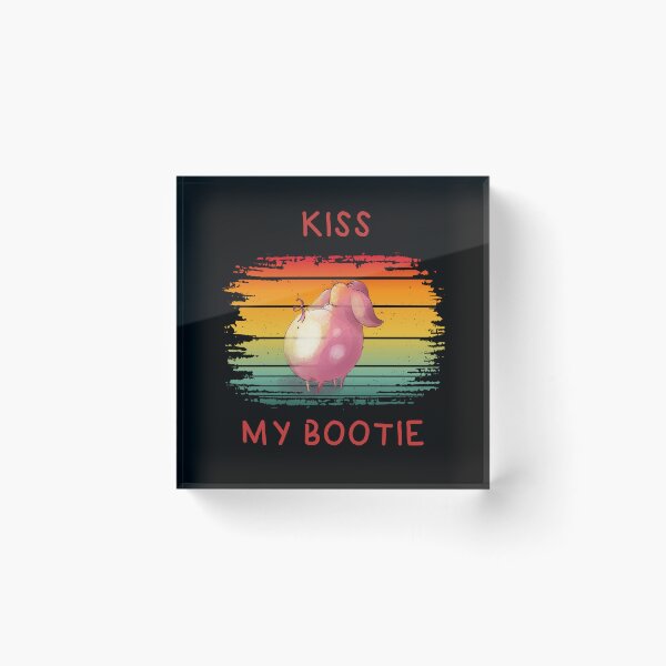 Item preview, Kiss My Bootie Funny Pig text designed and sold by SunnyFunnyArt.