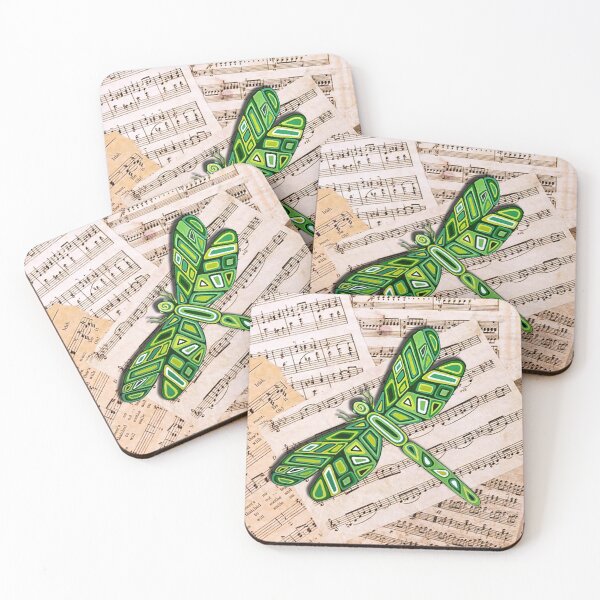 Item preview, Libélula Music Sheet Green designed and sold by Lisafrancesjudd.