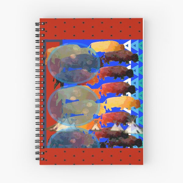 Item preview, Buffalo Migration W/Red Border. designed and sold by moonteesinquah.