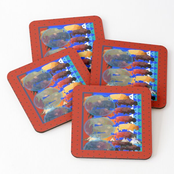 Item preview, Buffalo Migration W/Red Border. designed and sold by moonteesinquah.