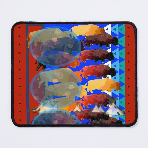 Item preview, Buffalo Migration W/Red Border. designed and sold by moonteesinquah.