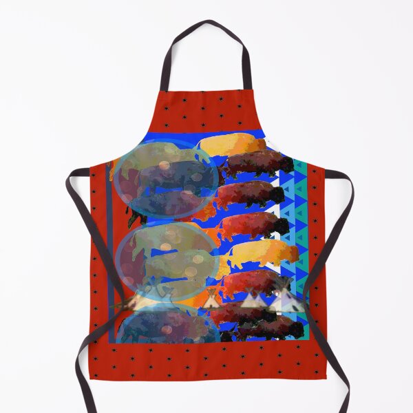 Item preview, Buffalo Migration W/Red Border. designed and sold by moonteesinquah.