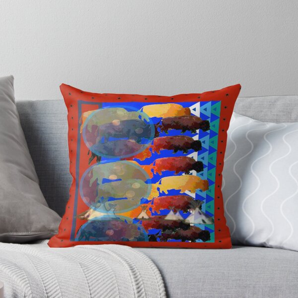 Item preview, Buffalo Migration W/Red Border. designed and sold by moonteesinquah.