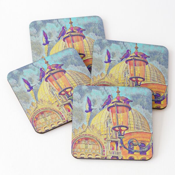 Item preview, BIRDS AT ST MARK'S BASILICA designed and sold by ArtbyRolleen.