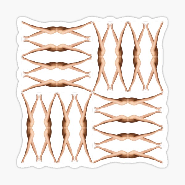 Pattern, design, tracery, weave, female legs Sticker