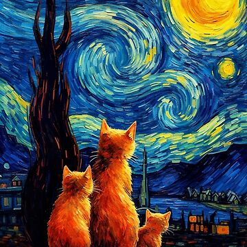 Artwork thumbnail, Cat van Gogh by Gatos. Galáticos