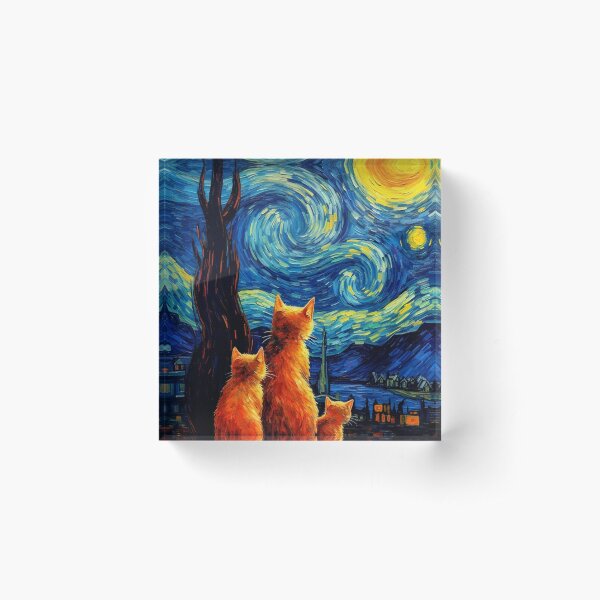 Item preview, Cat van Gogh  designed and sold by Gatos.  Galáticos.