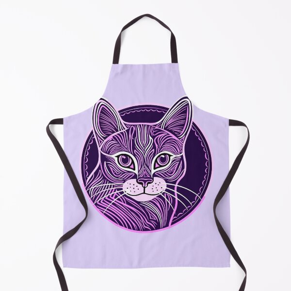 Item preview, Purple Cat with Cool Pattern designed and sold by RandomForestBot.