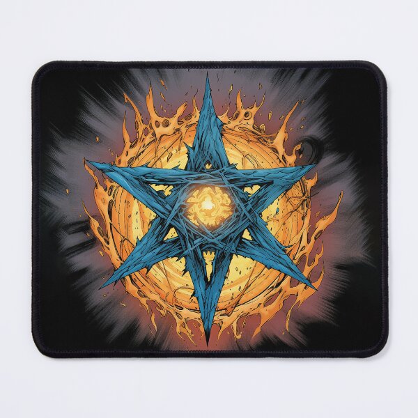 Item preview, Anime Manga Comic Book Chaos Magick Flaming Hexagram designed and sold by Drahcnayel.