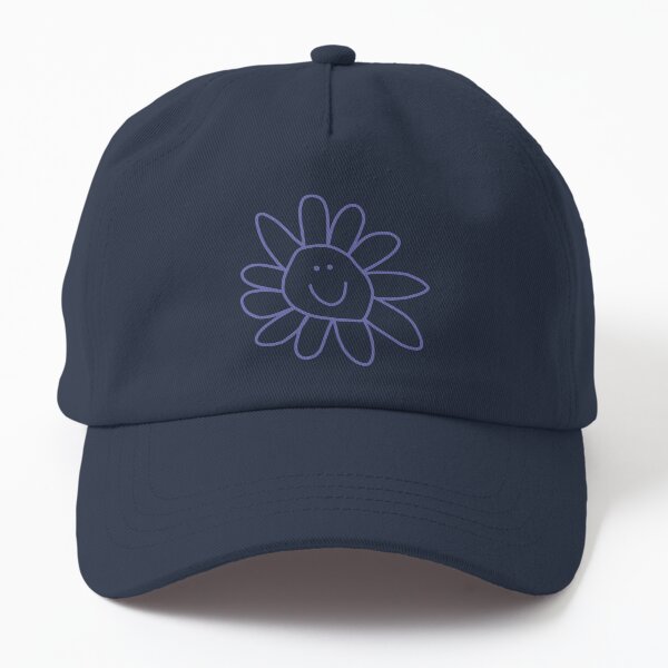 Daisy Doodle Flower Periwinkle Dad Hat