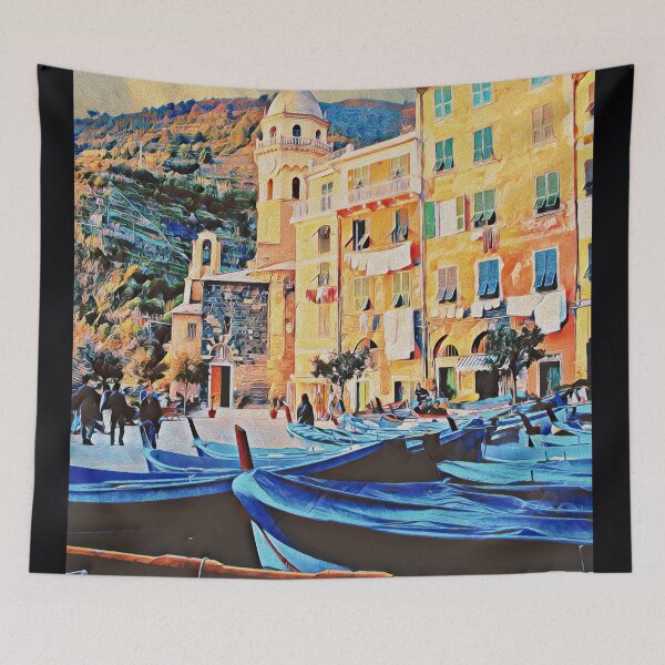 Item preview, CINQUE TERRE BOATS designed and sold by ArtbyRolleen.